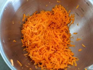 Karotten gerieben